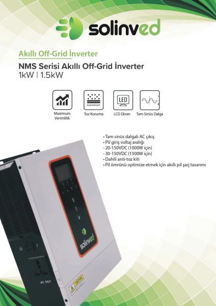 Solinved 1.5 kW 12 Volt MPPT Off Grid İnverter  - Victor NMS Serisi