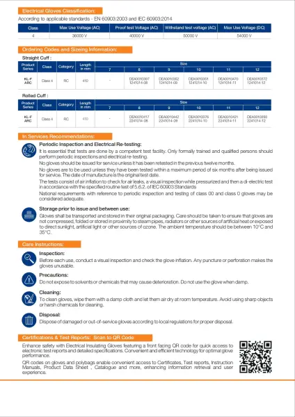 Raychem Kamfet 36 kV İzole(Yalıtkan) Kauçuk Elektrikçi Eldiveni